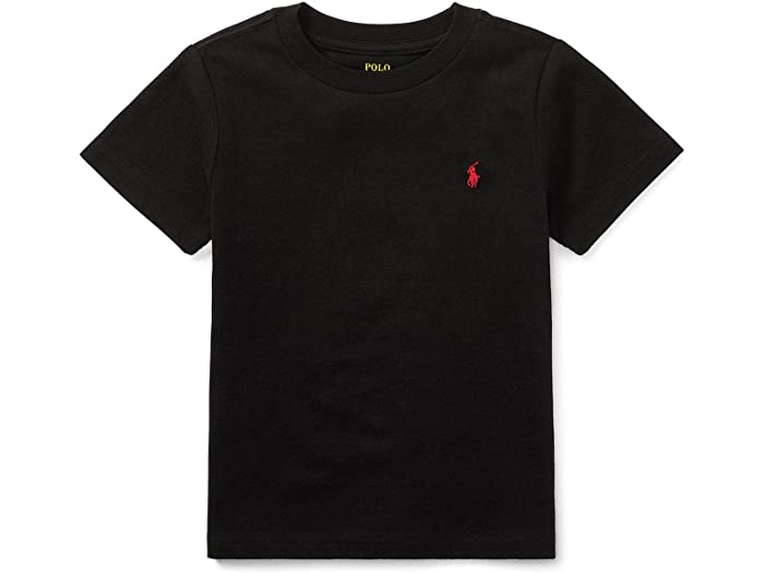 (取寄) ラルフローレン キッズ ボーイズ ショート スリーブ ジャージ Tシャツ (リトル キッズ) Polo Ralph Lauren Kids boys Short Sleeve Jersey T-Shirt (Little Kids) Polo Black