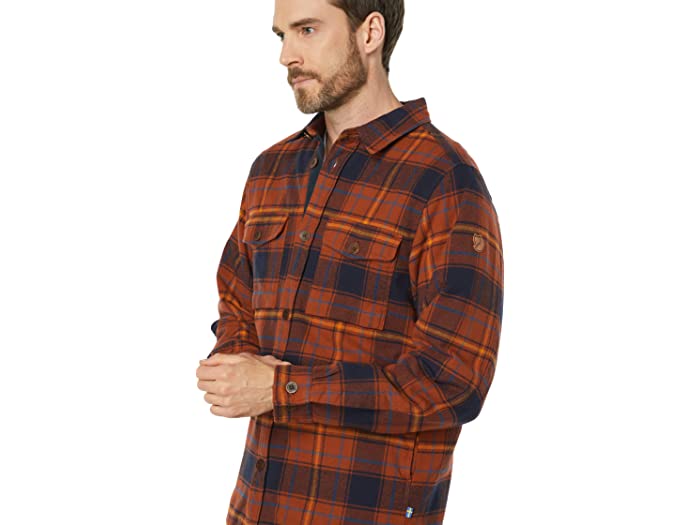 (取寄)フェールラーベンメンズライトパッテッドシャツFjllrvenmenOvikLitePaddedShirtAutumnLeaf/DarkNavy