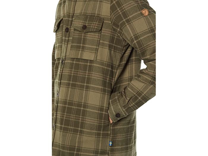 (取寄)フェールラーベンメンズライトパッテッドシャツFjllrvenmenOvikLitePaddedShirtDeepForest/LaurelGreen