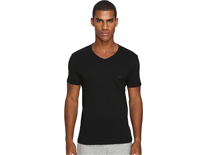 タイムセール 取寄 エンポリオ アルマーニ 3-パック V-ネック T-シャツ Emporio Armani 3-Pack V-Neck T-Shirt  Black 