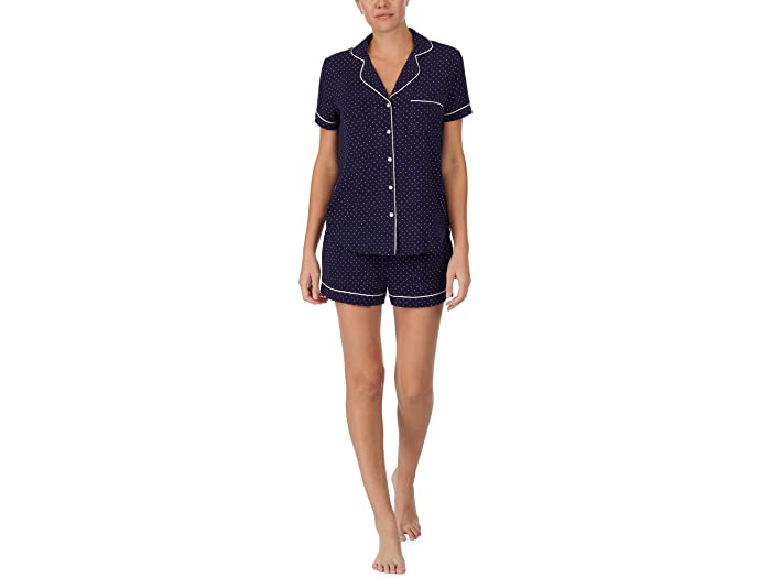 (取寄) ケイトスペード ファッション エバーグリーン ショーツ Pj セット Kate Spade New York Fashion Evergreen Shorts PJ Set Navy Pindot