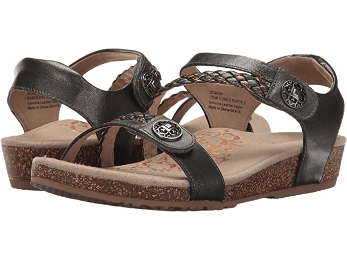 (取寄) エイトレックス レディース ジリアン クオーター ストラップ Aetrex women Jillian Quarter Strap Gunmetal