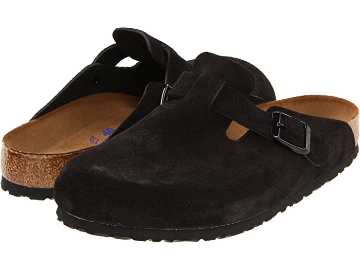 (取寄) ビルケンシュトック ボストン ソフト フットベッド (ユニセックス) Birkenstock Boston Soft Footbed (Unisex) Black Suede