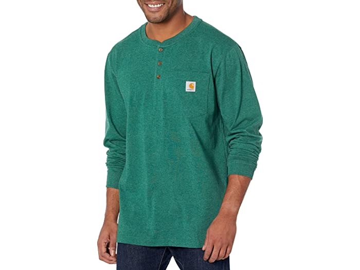 (取寄) カーハート メンズ ワークウェア ポケット L/S ヘンリー Carhartt men Workwear Pocket L/S Henley North Woods Heather