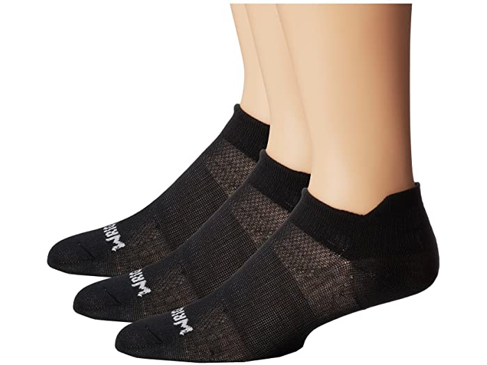 (取寄) ライトソック クールメッシュ Ii タブ 3 パック Wrightsock Coolmesh II Tab 3 Pack Black