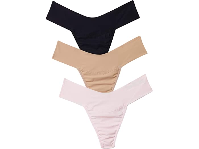 (取寄) ハンキー パンキー レディース ブレスソフト ナチュラル ライズ 3-パック Hanky Panky women BreatheSoft Natural Rise 3-Pack Black/Taupe/Bliss Pink