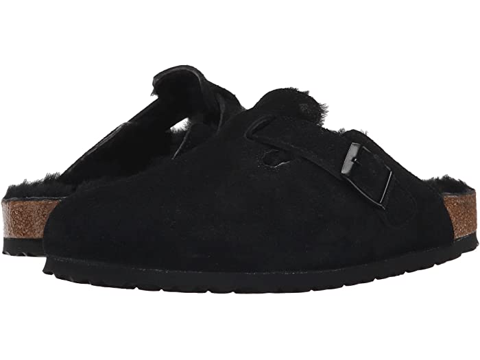 取寄 ビルケンシュトック ボストン シアリング Birkenstock Boston Shearling Black Suede 定価