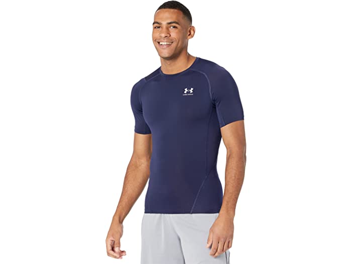 (取寄) アンダーアーマー メンズ ヒートギア アーマー コンプレッション ショート スリーブ Under Armour men Heatgear Armour Compression Short Sleeve Midnight Navy/White