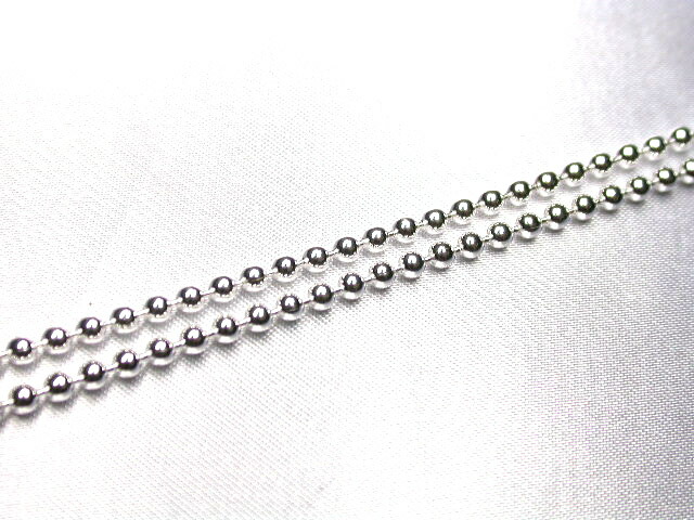 ● 【新品】 SILVER925 ボールチェーン 3.0mm幅 50cm ボールチェーン 3mm 50cm ネックレス シルバー925 シルバーチェーン