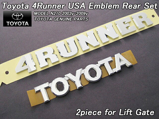 ■サーフN21#■トヨタ4RUNNER純正USエンブレムセット-リア2点■北米仕様N210N215ハイラックスHILUX.SURF米国4ランナー海外バックドア取付け■
