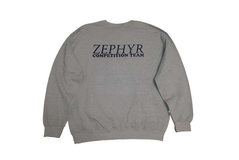 ZEPHYR TEAM COMPETITION CREWNECK SWEAT ゼファー 野球クラブ競り合い クルーネックスウェット HEATHER GREY/NAVY ヘザーグレー/米国海軍