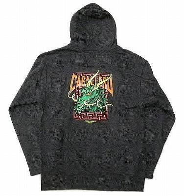 POWELL PERALTA パウエル CABALLERO STREET DRAGON ZIP HOOD キャバレロ ストリート ジッパーフードスウェット パーカー チャコールヘザー|JONNY BEE