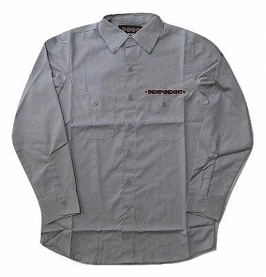 人気のファッションブランド Skatepark Shirt Work L S Grindstone インディペンデント Independent Grey グレー 灰 ワークシャツ Gxtiogfldnxy Www Fragrancefoundationaccords Org