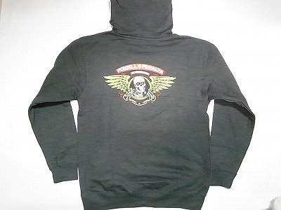 POWELL PERALTA パウエル WINGED RIPPER ウイングリッパー プルオーバーフードスウェット パーカー ダークヘザーチャコール パーカー-トップス-メンズファッション