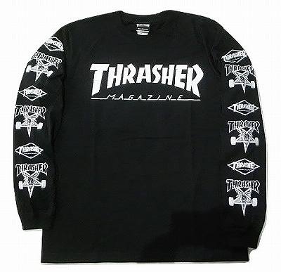 SANTA CRUZ サンタクルーズ ロンT 袖プリ スラッシャー ブラック M SANTACRUZ / CLASSIC DOT L/S Tee