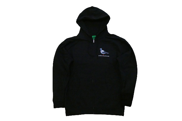 ANTIHERO アンタイヒーロー LIL PIGEON ピジョン ZIP HOOD ジッパーフードスウェット パーカー BLACK 黒 ブラック