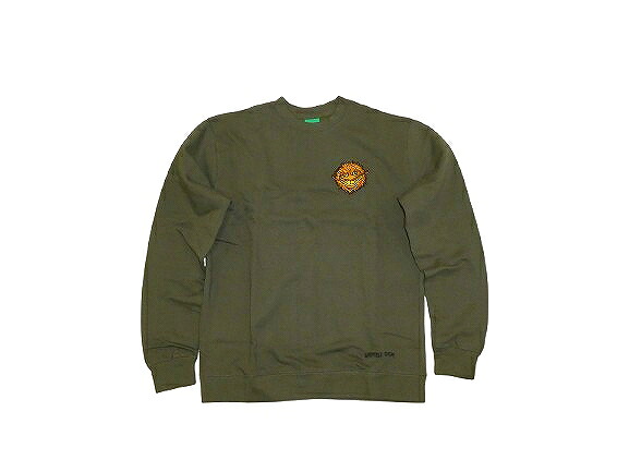 ANTI HERO アン引き分け主人公 GRIMPLE STIX EMB CREWNECK SWEAT ARMY グリンプルスティックス クルーネックスウェット アーミーグリーン