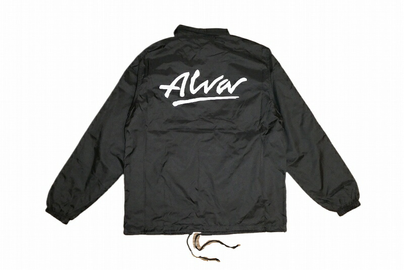 ALVA トニーアルバ TONY ALVA O.G LOGO 一風変わったロゴタイプ コーチジャケット 黒いこと/白いこと BLACK/WHITE 黒x白