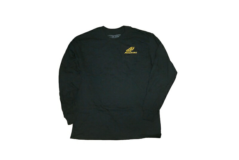 ANTIHERO アンタイヒーロー　MOTORIZED L/S モトライズド ポケット ロングスリーブ ロンT BLACK/GOLD 黒 ブラック/ゴールド｜JONNY BEE