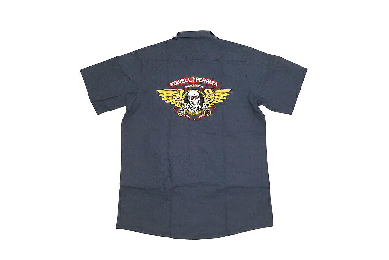 POWELL PERALTA パウエル WINGED RIPPER WORK SHIRT ウイングリッパー 細工物プルオーバー NAVY 紺 米国海軍