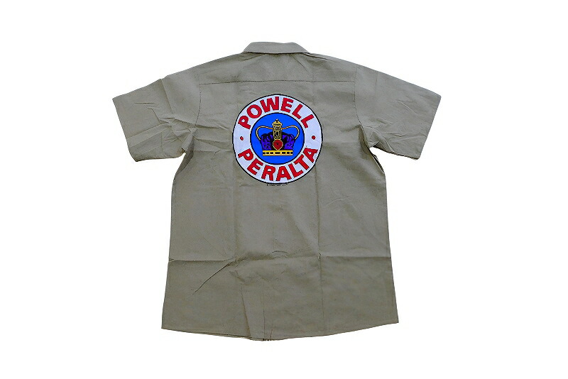 POWELL PERALTA パウエル P.P  CROWN WORK SHIRT ジャケット冠 細工物プルオーバー KHAKI カーキ ベージュ