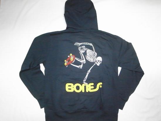 POWELL パウエル SKELTON HOOD 滑るスケルトン ティーシャツボンネット パーカー 紺 米国海軍 トップス-パーカー