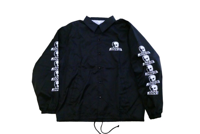 SKULL SKATES スカルスケーツ SKULL LOGO COACH JACKET スカルロゴタイプ ナイロン コーチジャケット BLACK 黒 黒いこと