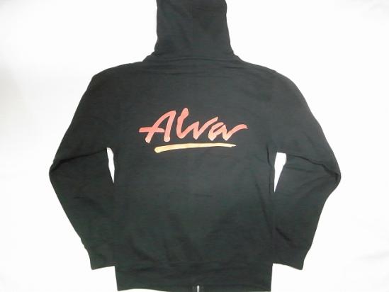 US企画 ALVA トニーアルバ TONY ALVA O.G LOGO オリジナルロゴ ZIP HOOD ジップパーカー ブラック 黒xフェード｜JONNY BEE