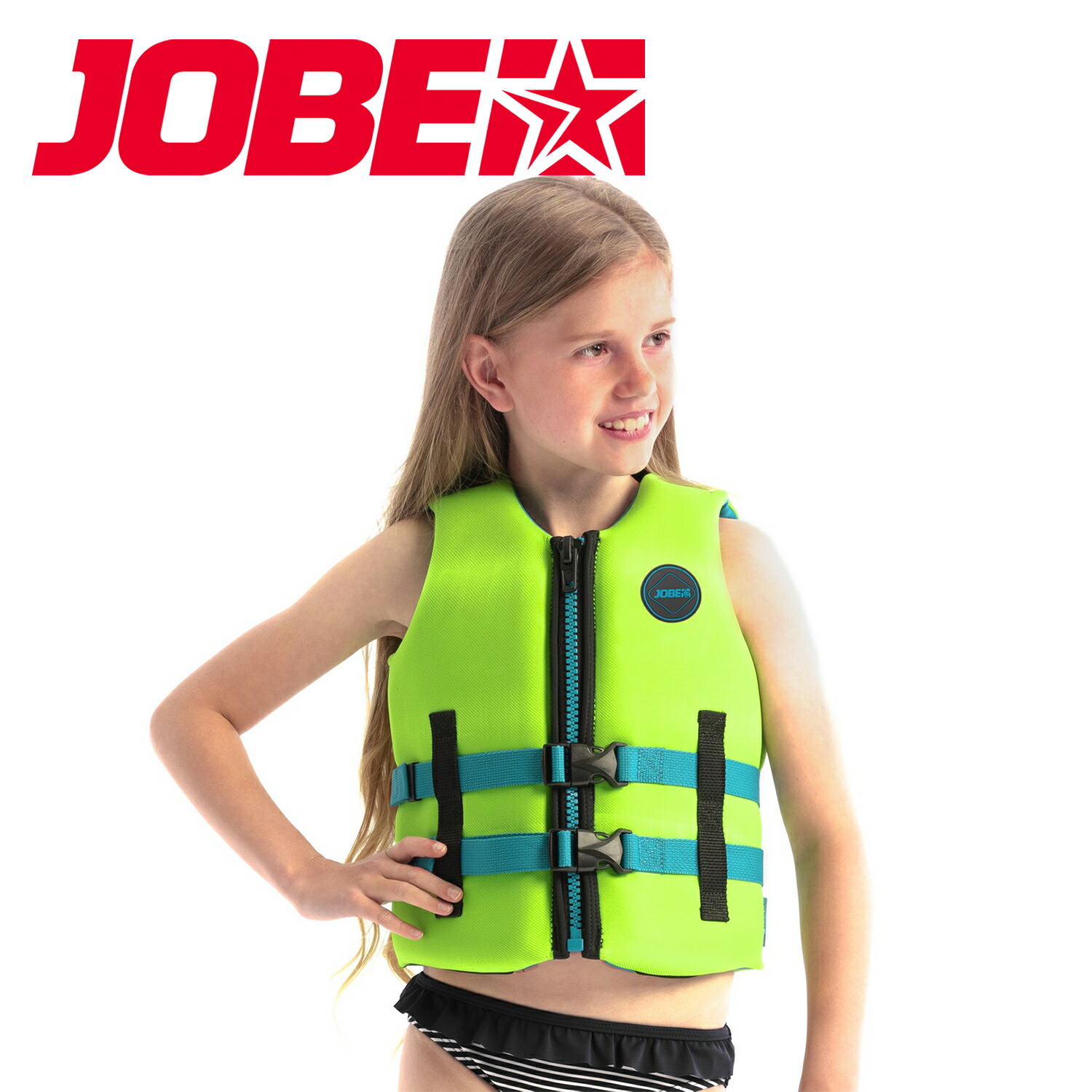 Jobe ジョベ ライフジャケット 子ども ネオプレン ライムグリーン S/M/L 244921011