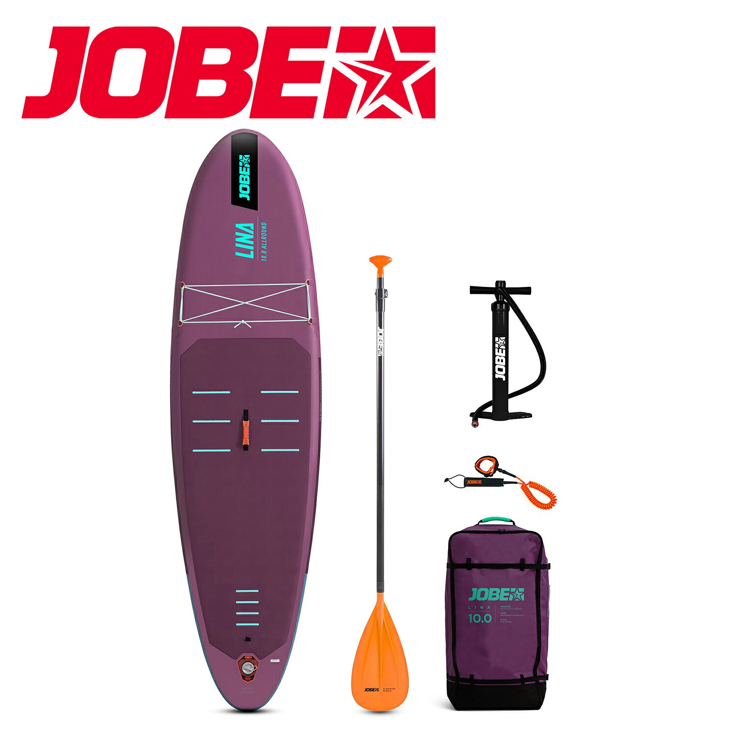 Jobe ジョベ SUP スタンドアップパドルボード Aero Lina エアロ リナ 10.0パッケージ インフレータブル フルセット 486425015|JSPTOKAI 店