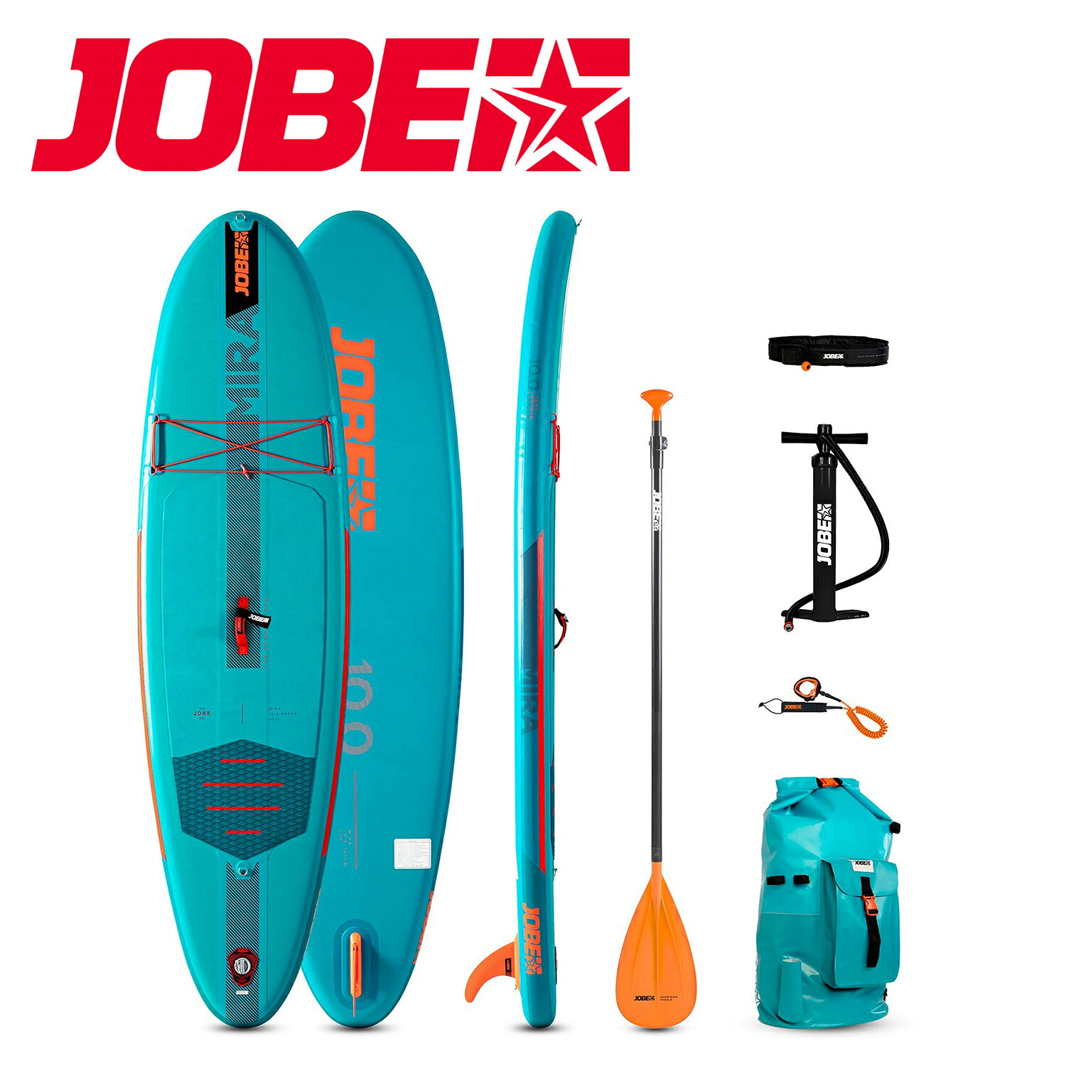 Jobe SUP スタンドアップパドルボード SUPボード Mira ミラ サップボード 10.0パッケージ インフレータブル フルセット 486423002｜JSPTOKAI 店