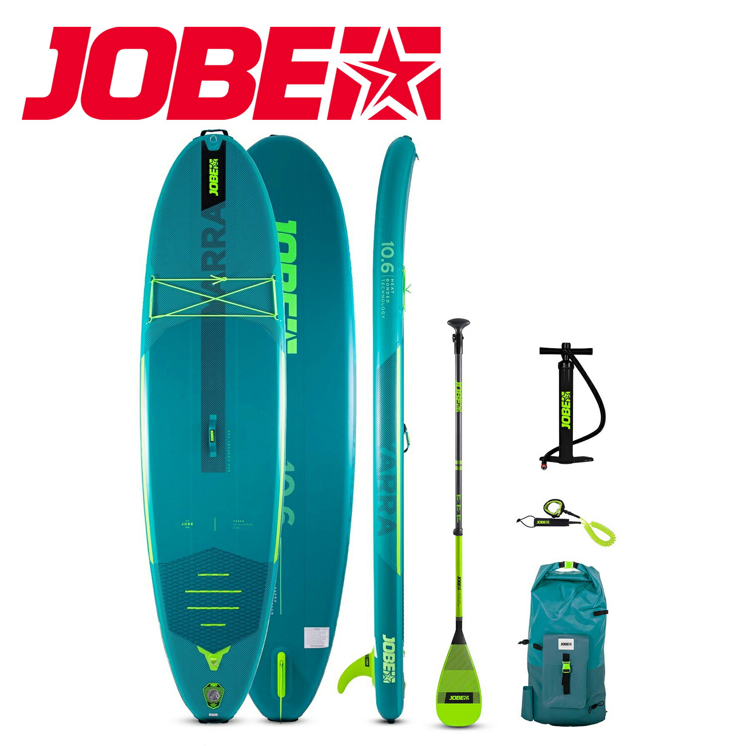 Jobe SUP スタンドアップパドルボード SUPボード Aero Yarra エアロ ヤラ サップボード 10.6パッケージ ティール Teal インフレータブル フルセット 486423023