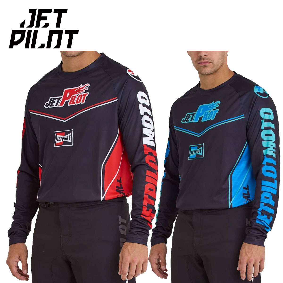 ジェット機飛行士 JETPILOT 混雑時差し固める メンズ RX MOTO JERSEY ティーシャツ ジェット機スキーの板 御召しもの S24618 2025新作