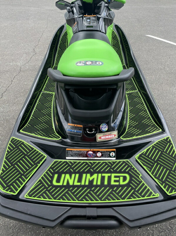 21450円 絶対一番安い デッキマット テープ付き STX160用 UNLIMITED UL51024 チェッカー Kawasaki 専用  ジェットスキー