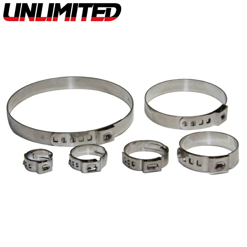 JL51-155185 ステンレス 絞り込み ホースクランプ 15.5〜18.5mm エキゾースト フィッティング 水上バイク ジェットスキー マリンジェット