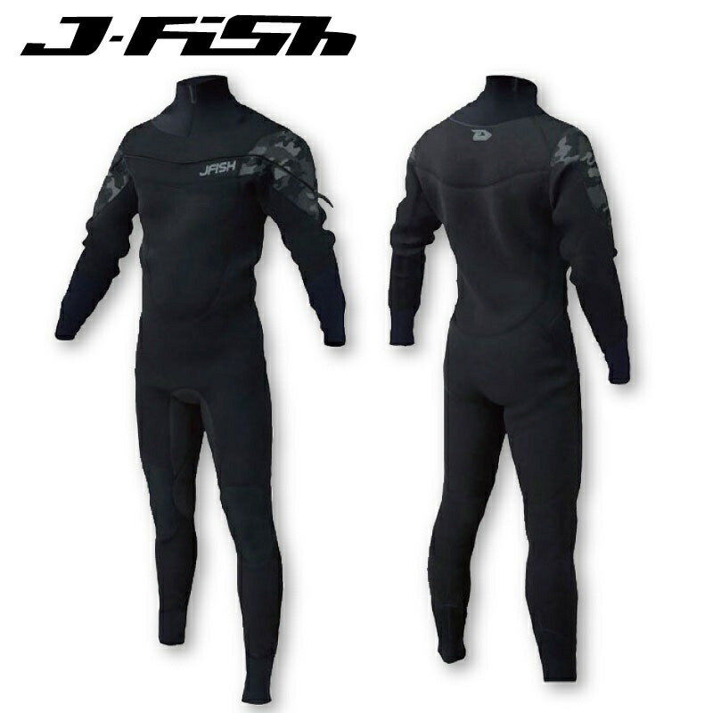 J-FISHウエットドライスーツ フルスーツ 3mm JFD-421 ウエイクボード