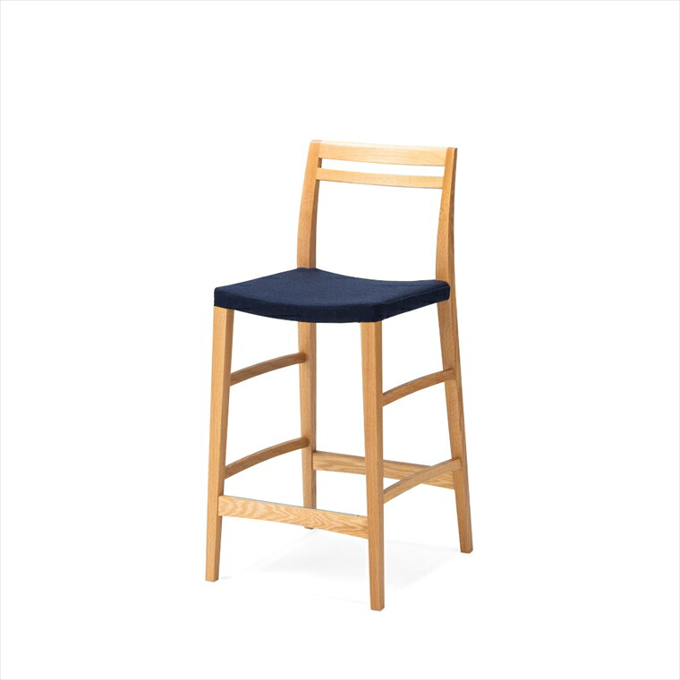 カウンター用椅子 座面高65cm 木製 ハイカウンターチェア カフェ レストラン 店舗用 業務用椅子 シンプル スタイリッシュ 軽い カウンターチェア 飲食店 業務用 バーチェア ハイチェア 背付き ファブリック 深緑色 落ち着いた色合い シンプルモダン 完成品 布張り 背もたれ|ジャンブルファニチャ(家具通販)