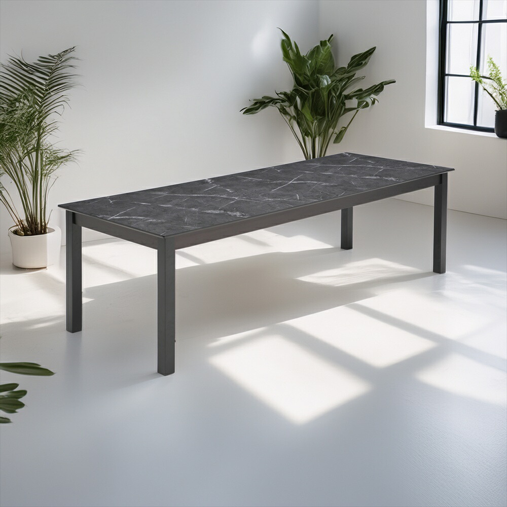 ダイニングテーブル 240cm 単品 幅240 奥行90 高さ70 大型テーブル ワイドテーブル 食卓テーブル モダン シンプル 北欧 ホワイト グレー 2色展開 MDF天板 メラミン化粧合板 耐久性 高い キズに強い 汚れに強い お手入れ簡単 NC塗装 ラバーウッド脚 木製脚 安定感 しっか｜ジャンブルファニチャ（家具通販）