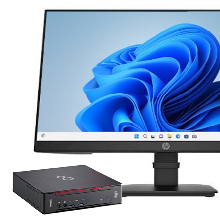 送料無料 2018年モデル 富士通 ESPRIMO Q558/B 超小型デスク 液晶セット 23.8インチワイド HP P24 G4 Windows11 64bit 第9世代 Core i5 メモリー16GB 高速SSD256GB 中古デスクトップパソコン 中古 パソコン【30日保証】1243149|ジャンクワールド WEBSHOP