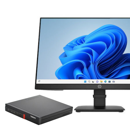 送料無料 2017年モデル lenovo ThinkCentre M720q 超小型デスク 液晶セット 23.8インチワイド HP P24 G4 Windows11 64bit 第8世代 Core i3 メモリー8GB 高速SSD256GB 中古デスクトップパソコン 中古 パソコン【30日保証】1243200｜ジャンクワールド　ＷＥＢＳＨＯＰ