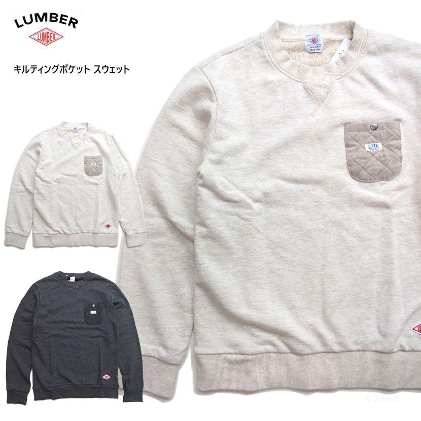 LUMBER 汗水 衣嚢調教師 lumber ランバー 異原料品衣嚢にキルティングをやとい入れる ３角形ガゼット 233928 男女兼用