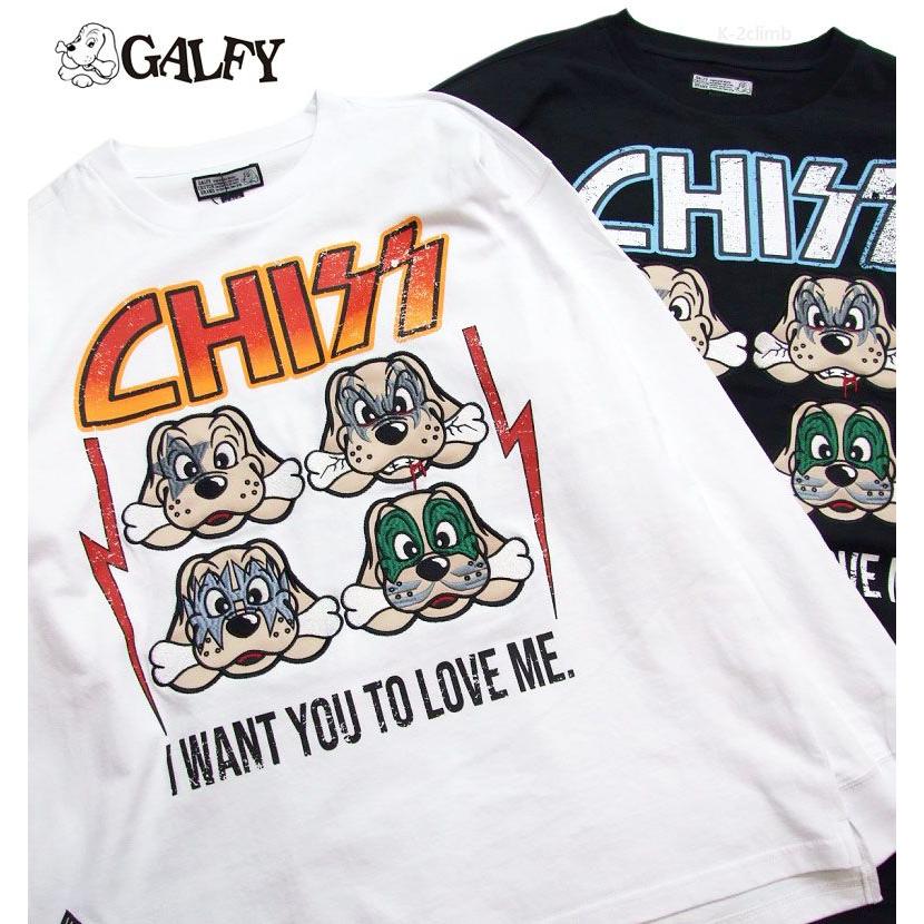 ガルフィー GALFY ロングTシャツ イヌ 犬 ロックテイストな長袖Tシャツ 超ゆったりビッグシルエット ロックt ロンT 144036　挨拶はちぃーす｜メンズセレクトk-2climb店 7,855円
