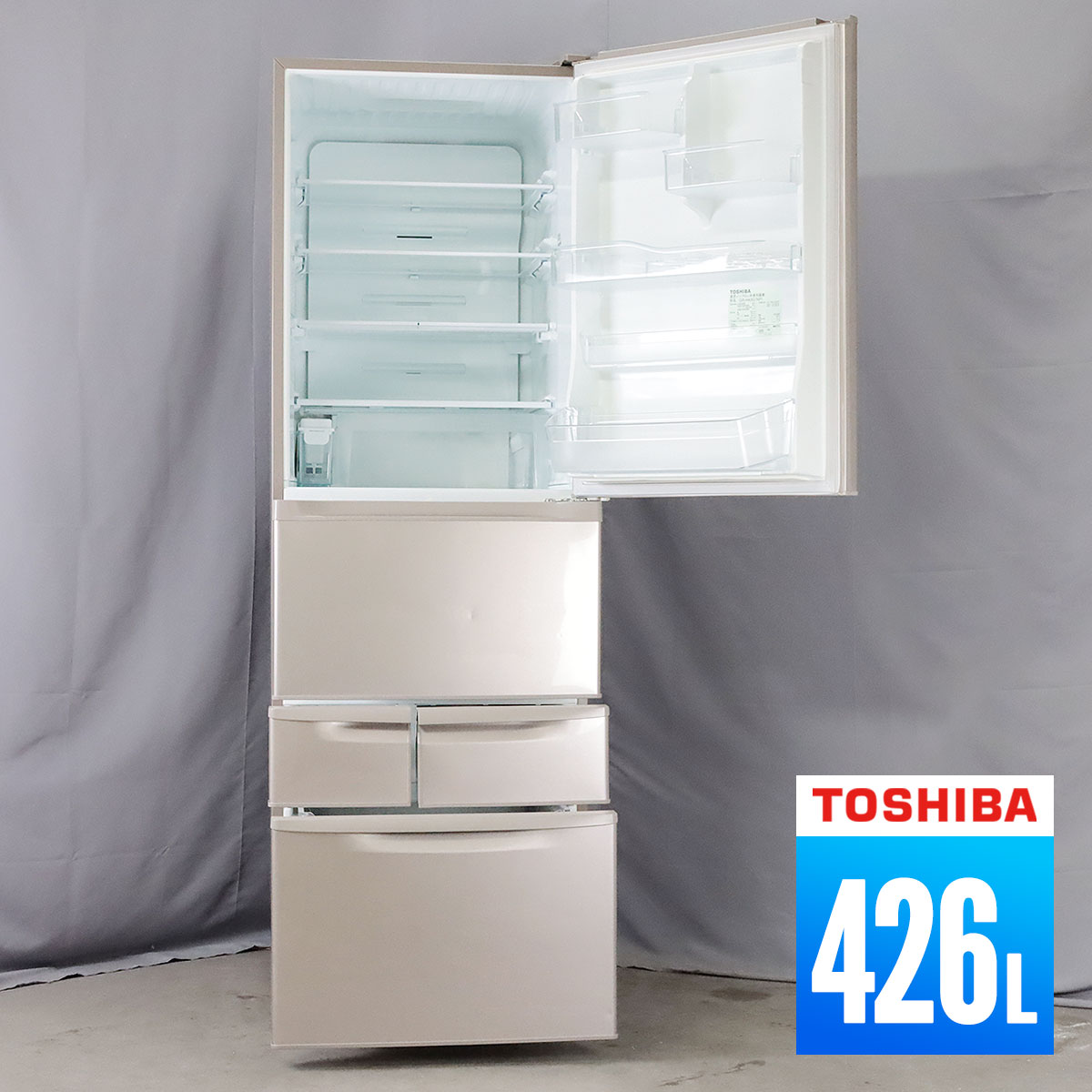 東芝 冷蔵庫 TOSHIBA GR-F43G(WS)-