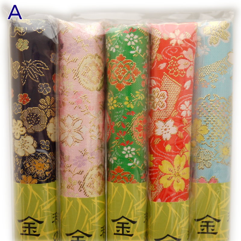 【日本製】金襴緞子（40×70浪華節的×5本）足し加える14,000浪華節的 はぎれ書き割り 5本 ポリエステル 和柄 お手てお手伝いさん原料品 国産 あやつり人形御召しもの 仏壇