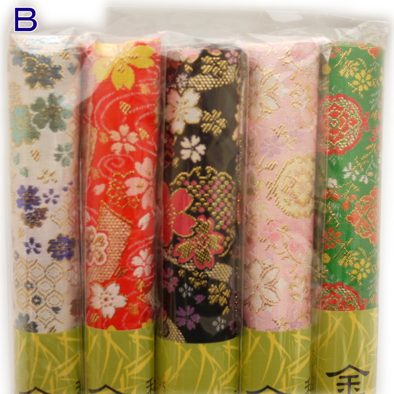 【日本製】金襴緞子（40×70浪華節的×5本）足し加える14,000浪華節的 はぎれ書き割り 5本 ポリエステル 和柄 お手てお手伝いさん原料品 国産 あやつり人形御召しもの 仏壇