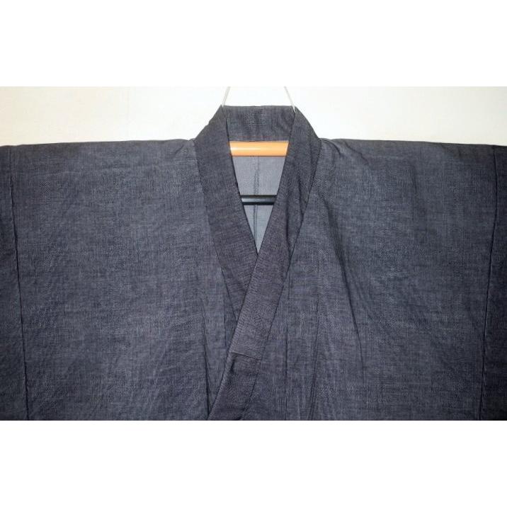 綿ビロード 男着物 裄76丈145К鉄紺玉虫色 別珍織 お仕立て上がり品 6,776円