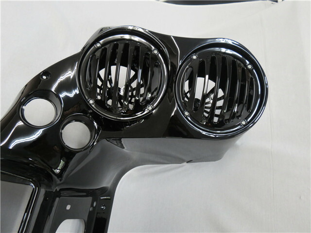 早期予約・新じゃが マットブラックのインナーアウターヘッドライトフェアリングはハーレーFLTR Road Glide 1998-2013に適合 