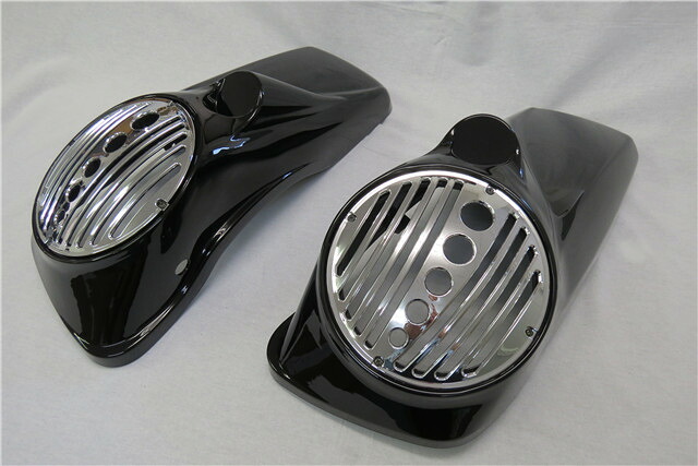 harley ハーレー ツーリング 8インチ 8.5インチ サドルスピーカー 蓋 メッキあり リッドオーディオ 2014- Aタイプ｜海展貿易shop