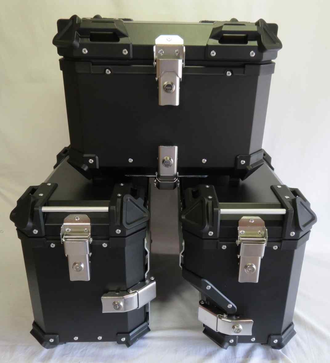 アルミケース リアボックス45L-A＋サイドボックス38LX2-B 汎用可 ツーリングボックス 3点セット｜海展貿易shop