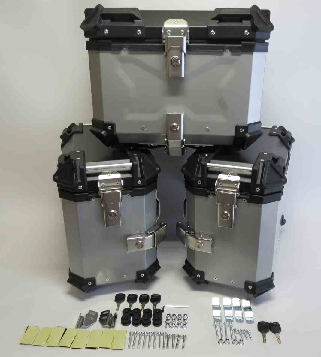 Triumph用 Tiger タイガー 1200 Gt / Ralley 2022 以降 サイドキャリア ＆ サイドBOX ＆ 45LリアBOX 5点セット黒銀